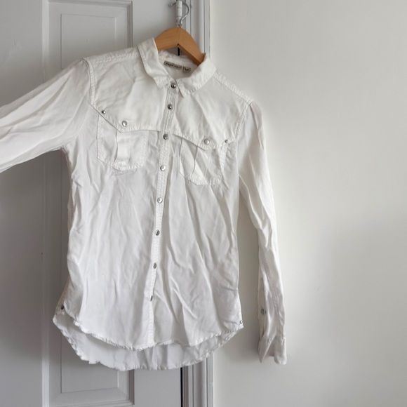 Holding Horses x Anthropologie Women’s White Western Shirt Size Small - Picture 7 of 8